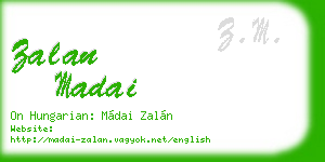 zalan madai business card